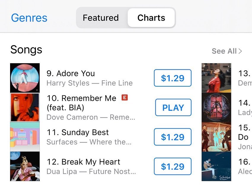#REMEMBERME is # 10 on itunes pop charts !! you guys are unreal ! thank you sm i...
