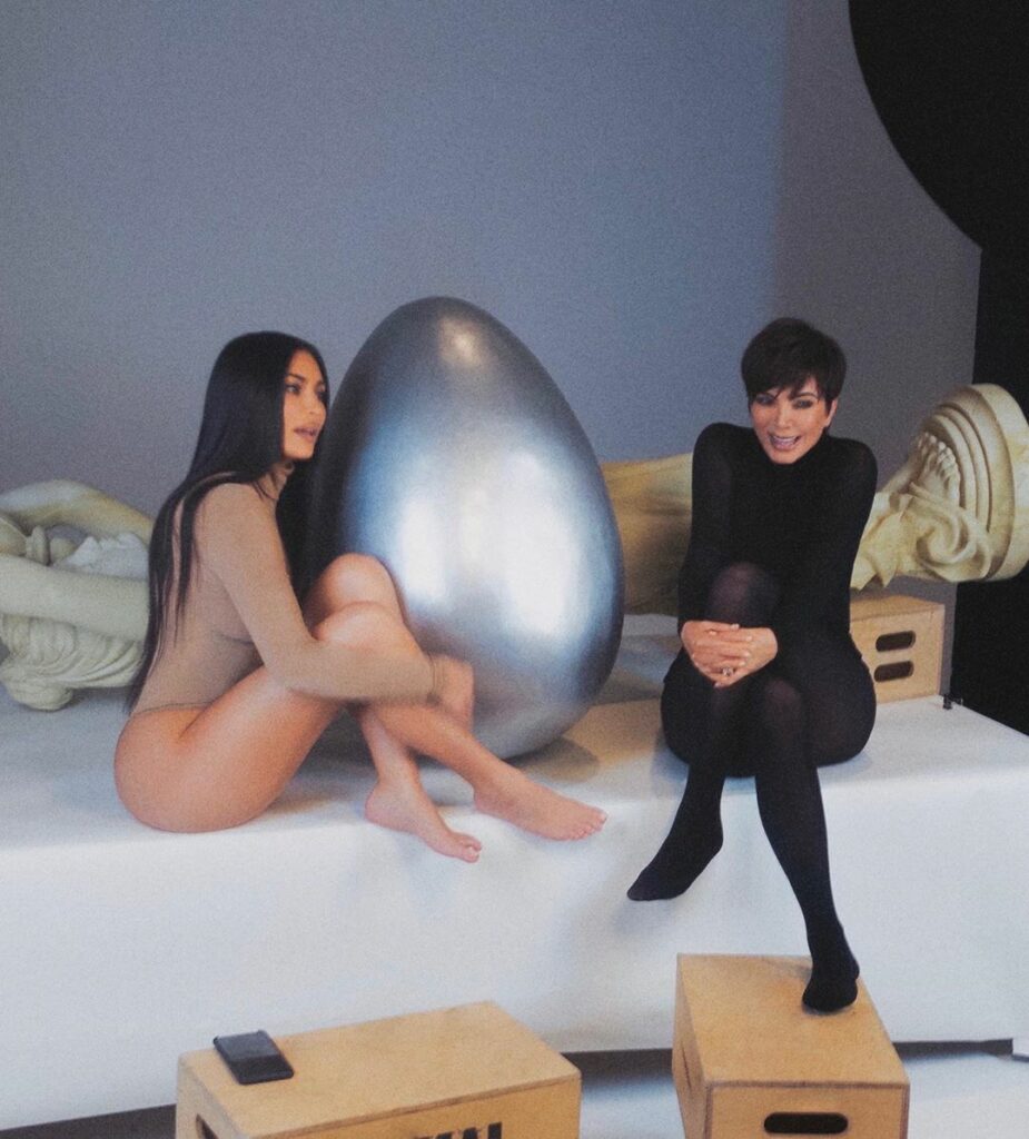 My mom and I on set of our KKW X KRIS FRAGRANCE collab! Available now at KKWFRAG...
