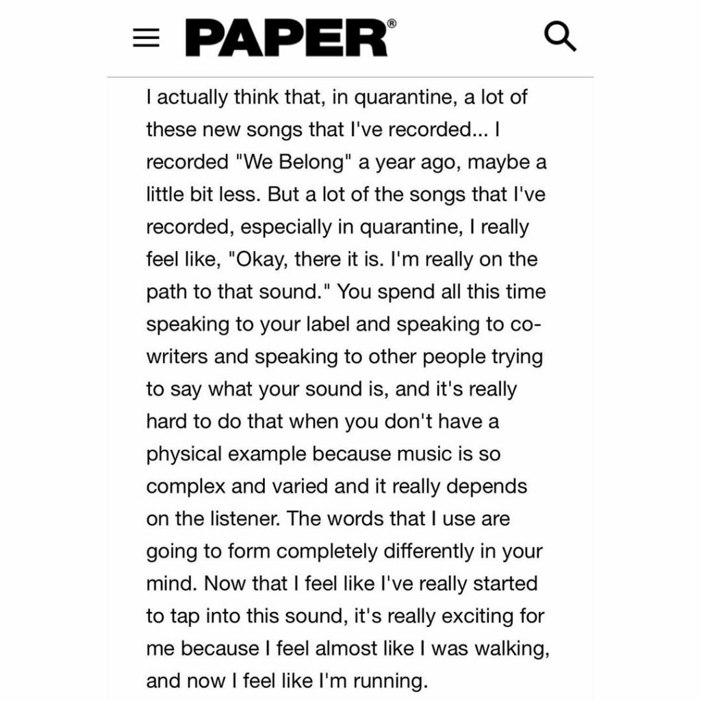 THANKS PAPER. stream #webelong to hit the reset button on 2020...