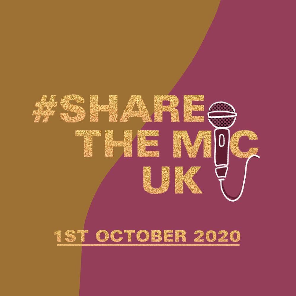 I will #ShareTheMicNow 
#ShareTheMicUK  
Artwork: @amelia_creative...