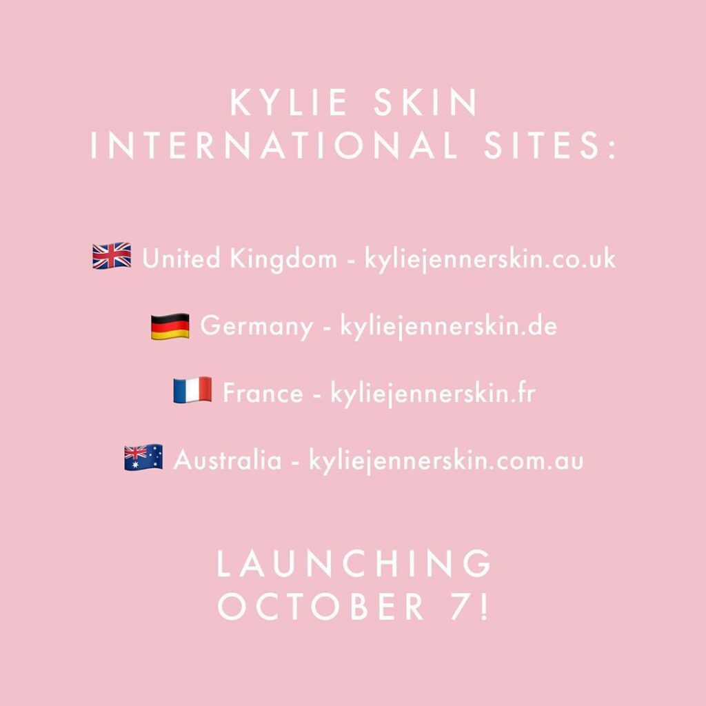 my @KylieSkin international sites launch tomorrow in the UK, France, Germany and...