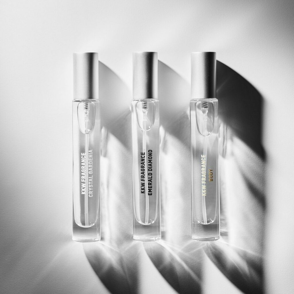NOW AVAILABLE: @KKWFRAGRANCE Trio Purse Spray — a gift set featuring three of ou...