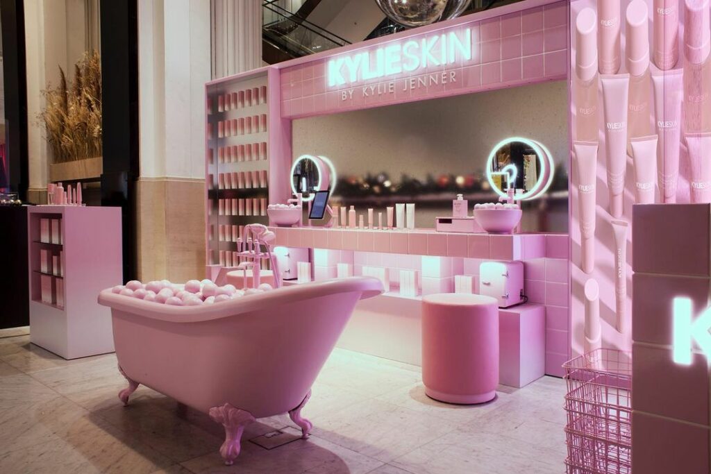 So amazing seeing my @kylieskin displays in Selfridges!! All @theofficialselfrid...