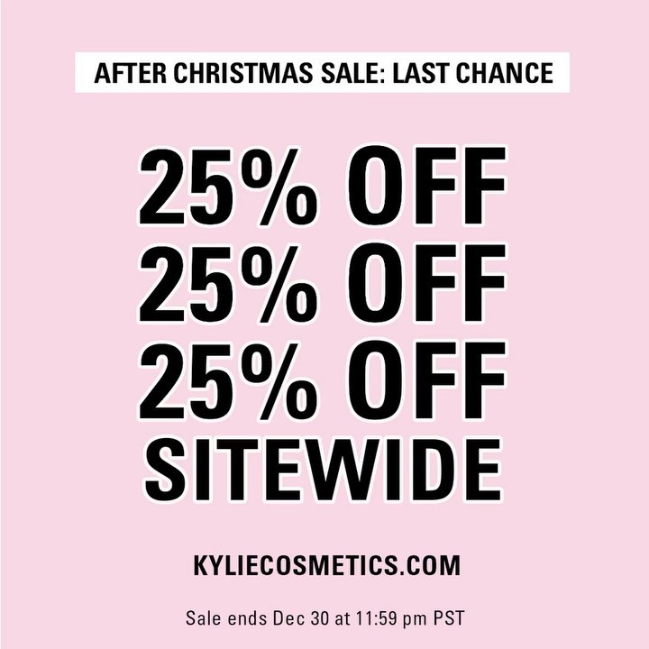 today is the last day to shop my @kyliecosmetics after Christmas sale! KylieCosm...