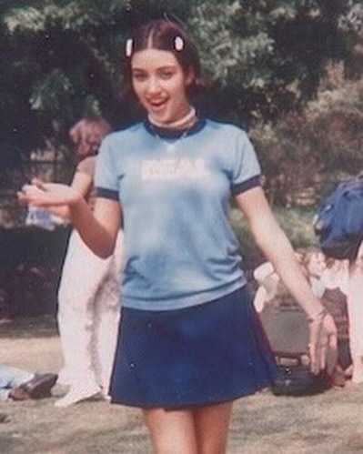 1996! It’s the outfit from Judy’s, candy necklace and barrettes for me......