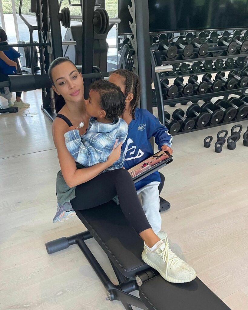 Little visitors in the gym today...
