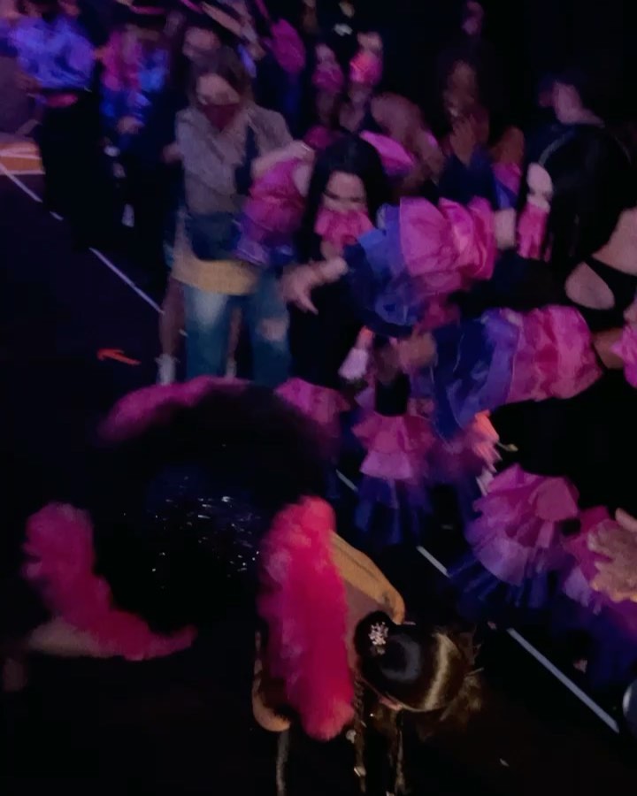 just a quiet moment of reflection with my stage fam before we hit the stage. ...