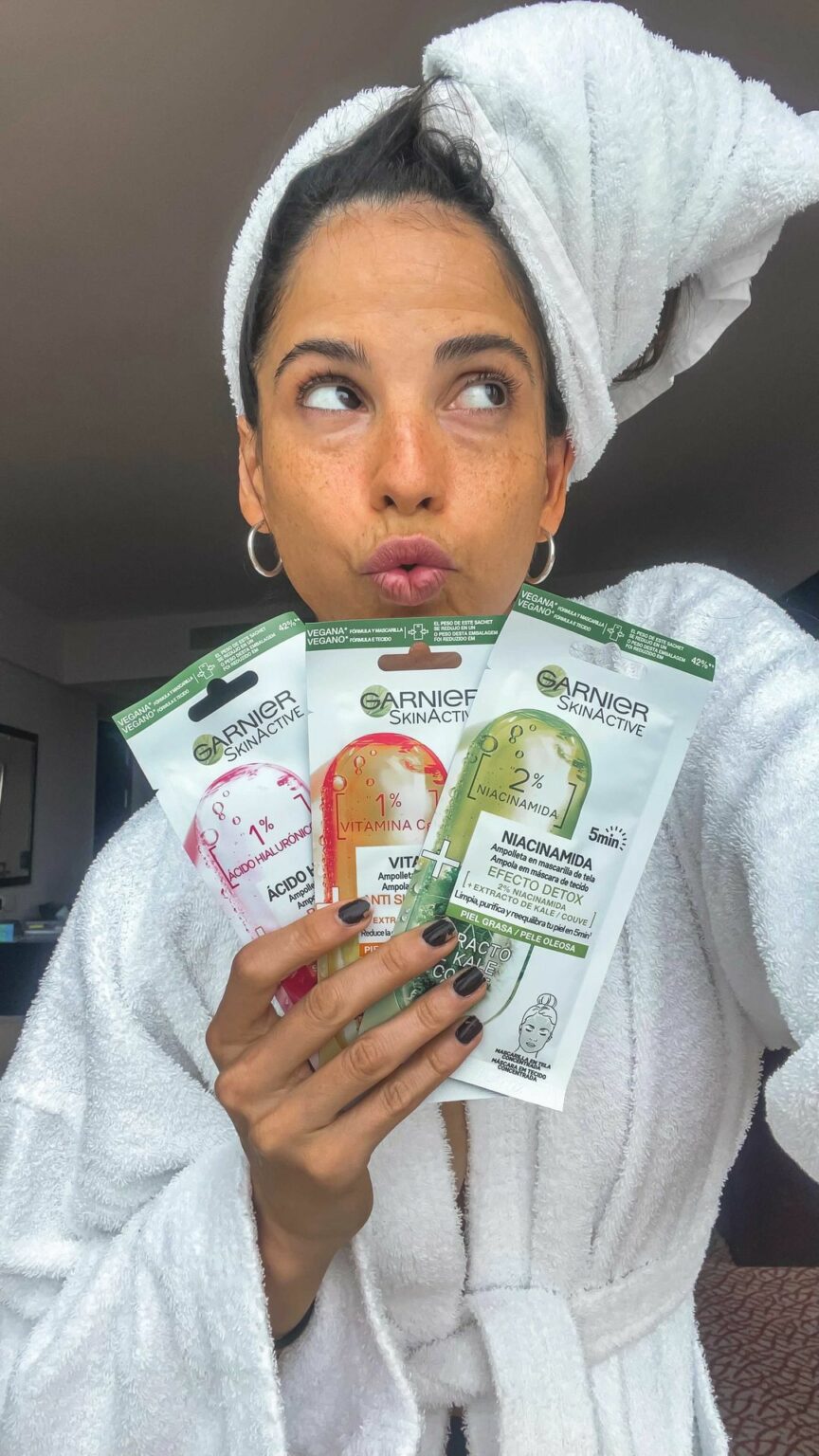Hoy estuve probando las Nuevas mascarillas de @garnier.arg.uy que combinan ingre...
