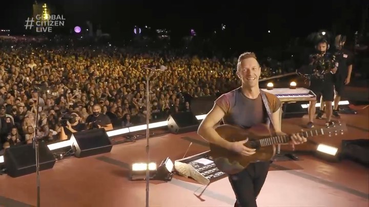 I sang my songs and I shook my tush and I sang with COLDPLAY for global citizen....