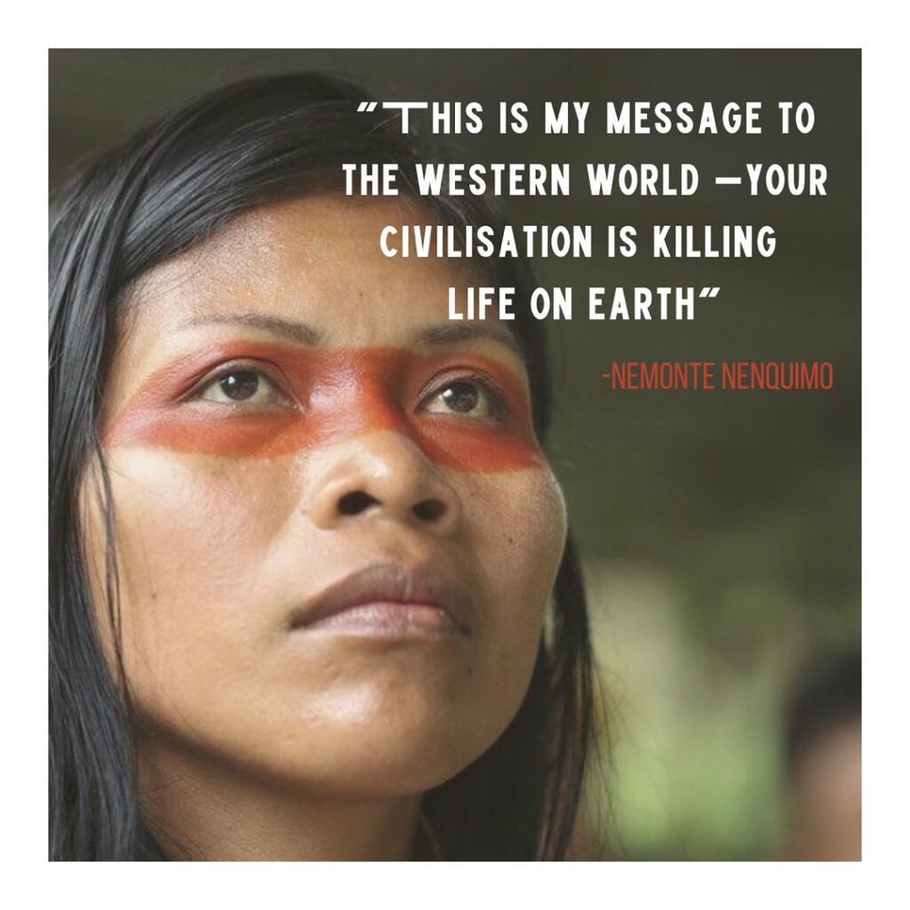 “As go our peoples, so goes the planet,” says @nemonte.nenquimo a leader in the ...