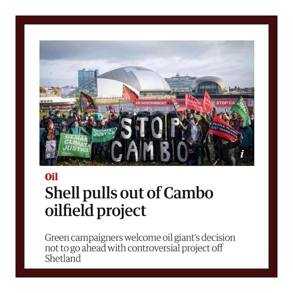 HUGE NEWS. Shell has pulled out of the Cambo Oil Field!!! To the thousands of pe...