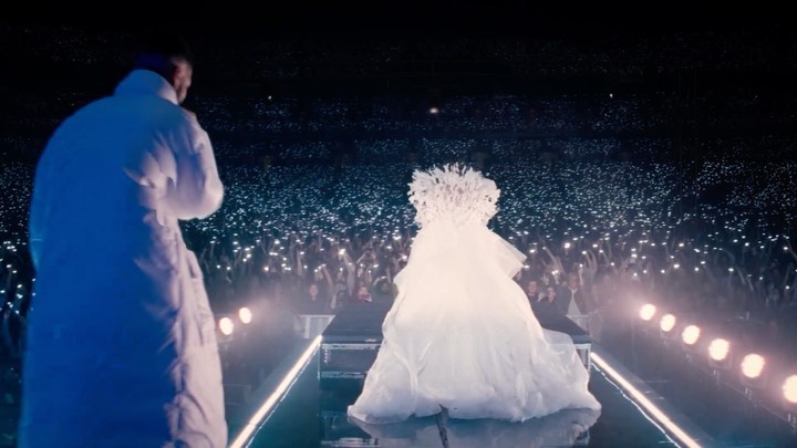 the full performance video of Just Look Up with @kidcudi from @dontlookupfilm is...