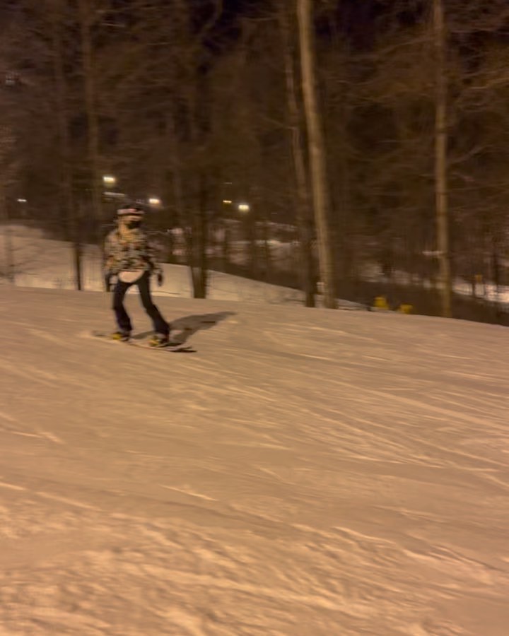 nighttime is for carving slow and flirting on the slopes...