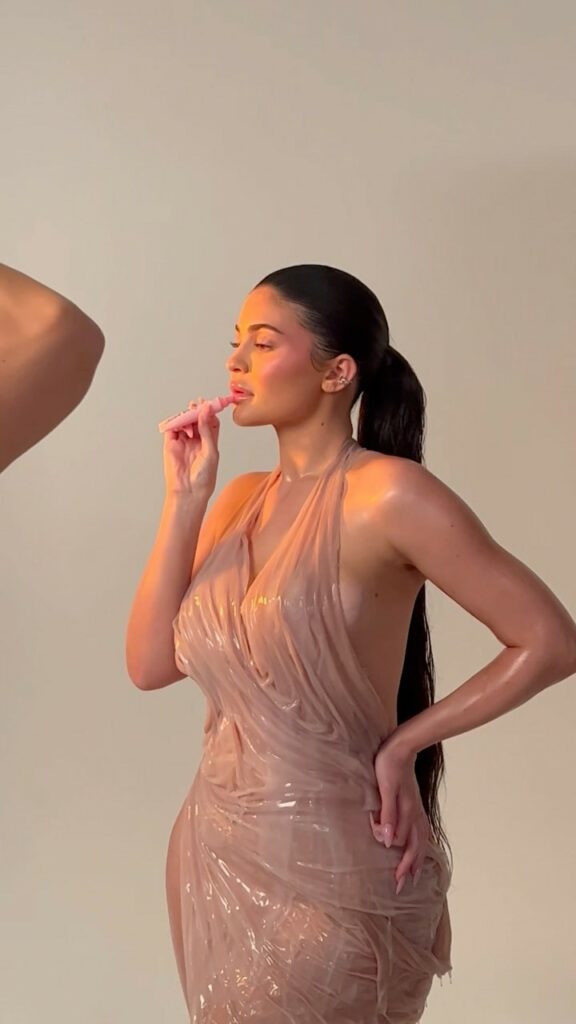bts shooting my new Glow Balm & Gloss Drip launching July 6th @kyliecosmetics...