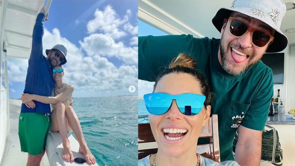 Jessica Biel and Justin Timberlake pose for romantic snaps as they celebrate singer's 42nd birthday🎂