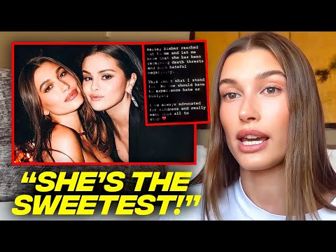 Hailey Bieber Reacts to Selena Gomez Defending Her From Death Threats