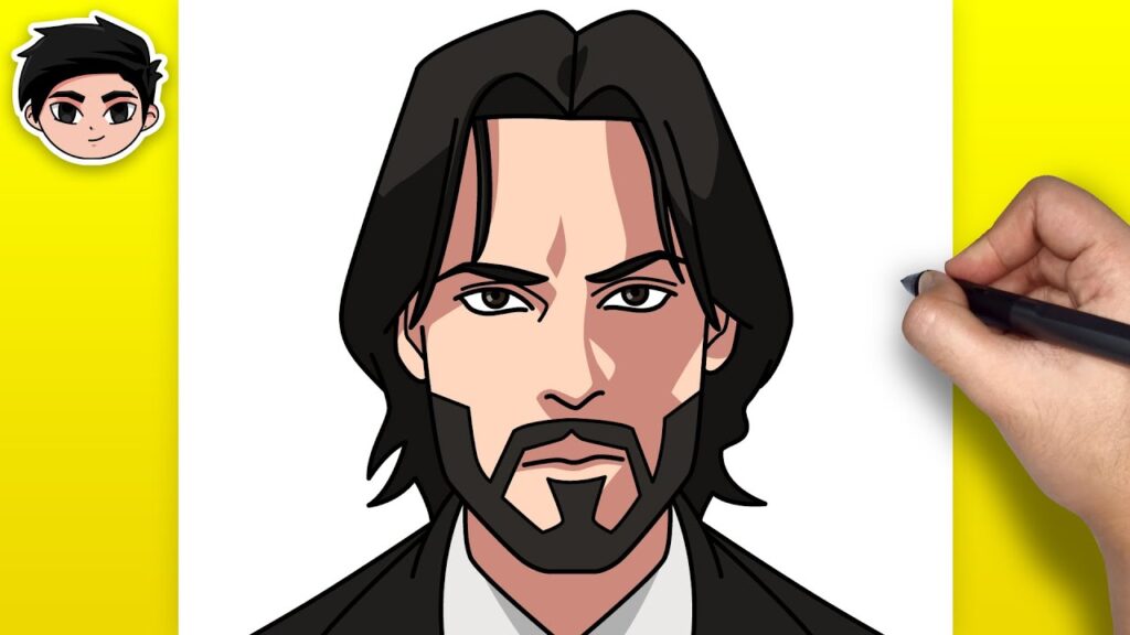 How to Draw John Wick | Easy Step-by-Step