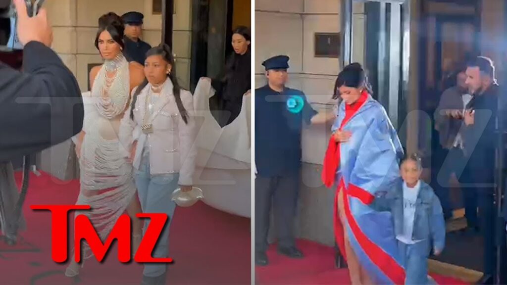 Kim Kardashian, North West, Kylie, And Stormi Hit Met Gala , North's Debut at the Event | TMZ