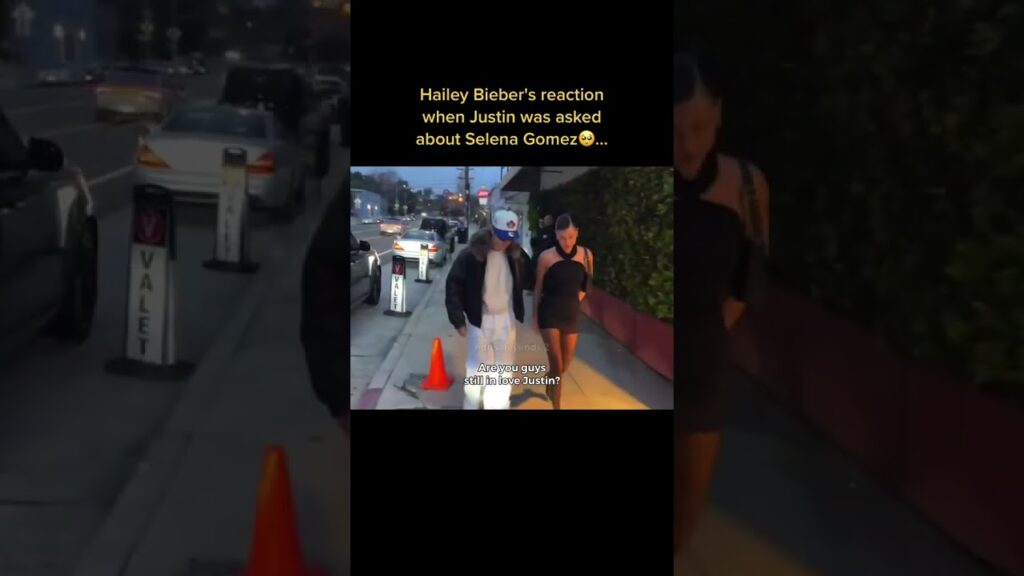 Hailey's reaction when Justin was asked about Selena Gomez...tiktok edits_leyends.2