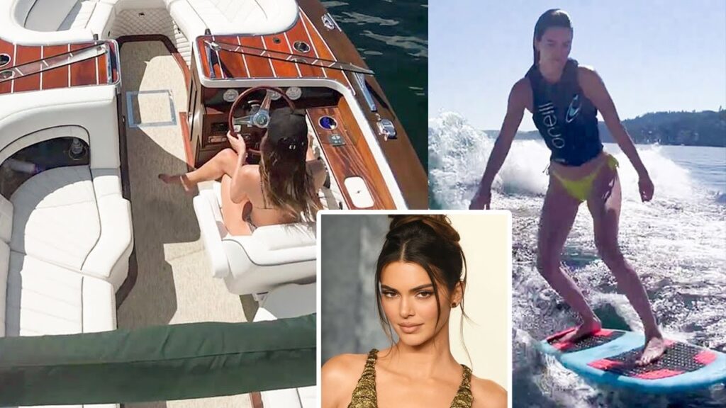 Kendall Jenner Shows Off Her Wakesurfing Skills During Boating Trip