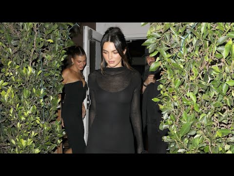 Kendall Jenner And Hailey Baldwin Turn Heads In Sexy All Black Attire At Giorgio Baldi