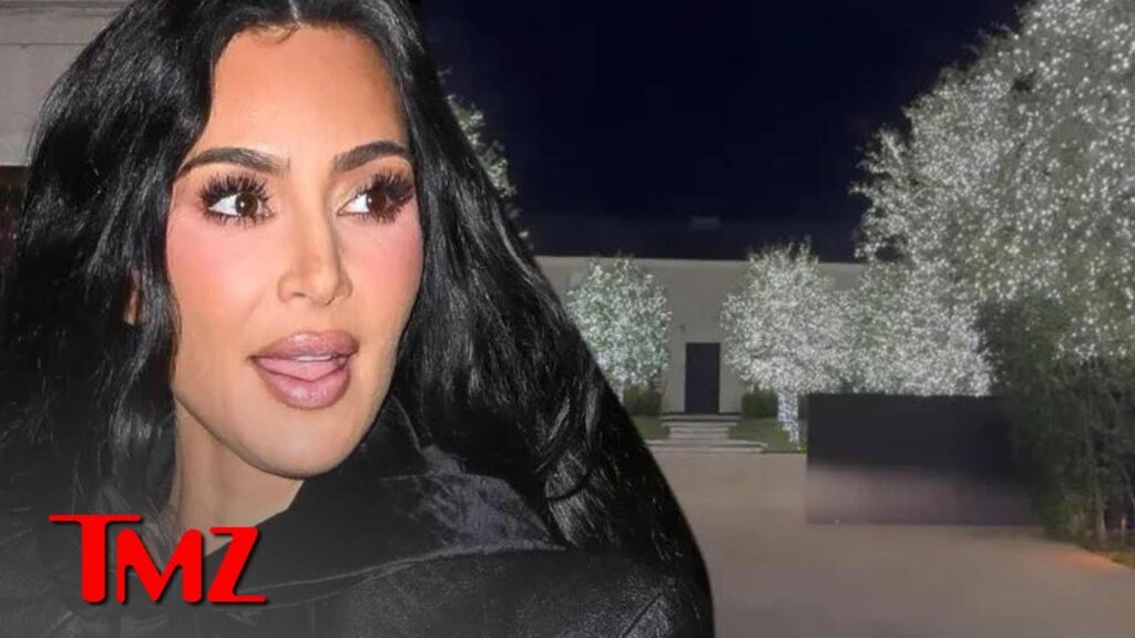 Kim Kardashian Shows Off Insane Home Christmas Light Display | TMZ TV