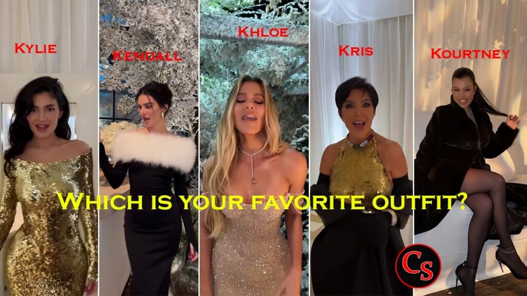 Kylie, Kendall, Khloe, Kourtney & Kris Jenner's Christmas Party Look - VIDEO