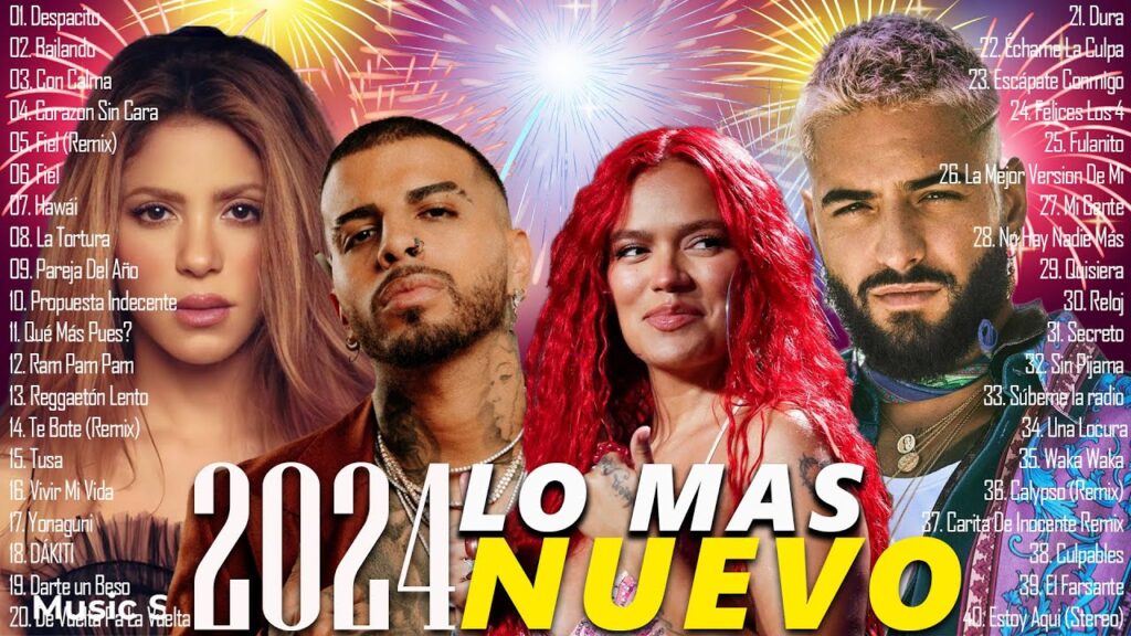 Sebastián Yatra, Manuel Turizo, Maluma, KAROL G, Shakira, Luis Fonsi, Enrique Iglesias, J Balvin,..