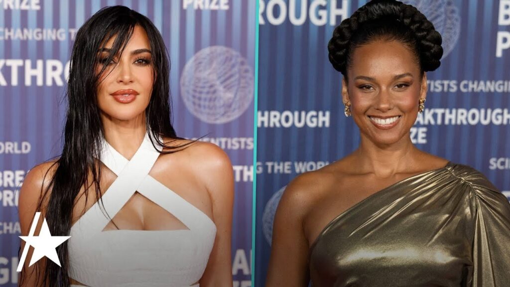 Kim Kardashian & Alicia Keys STUN At ‘Breakthrough Prize’ Ceremony & Present Together