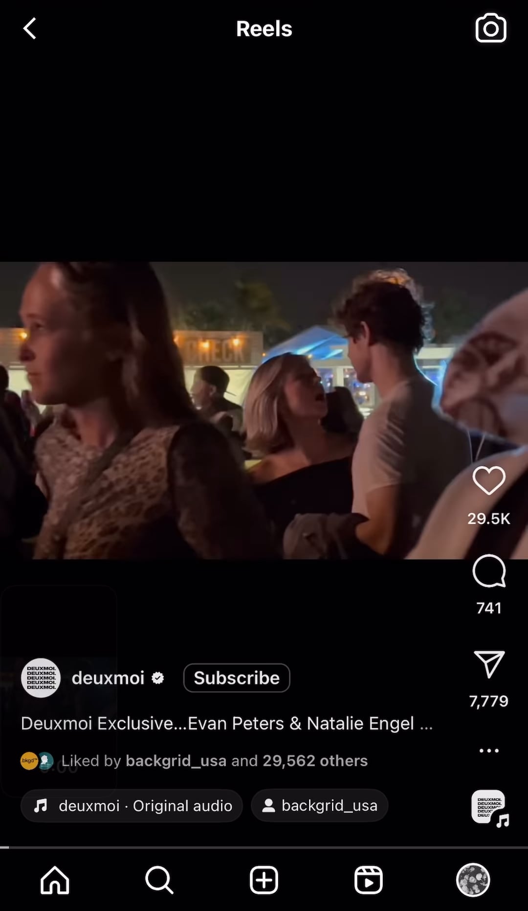 Evan Peters & Natalie Engel at Coachella via Deuxmoi and Backgrid INBELLA