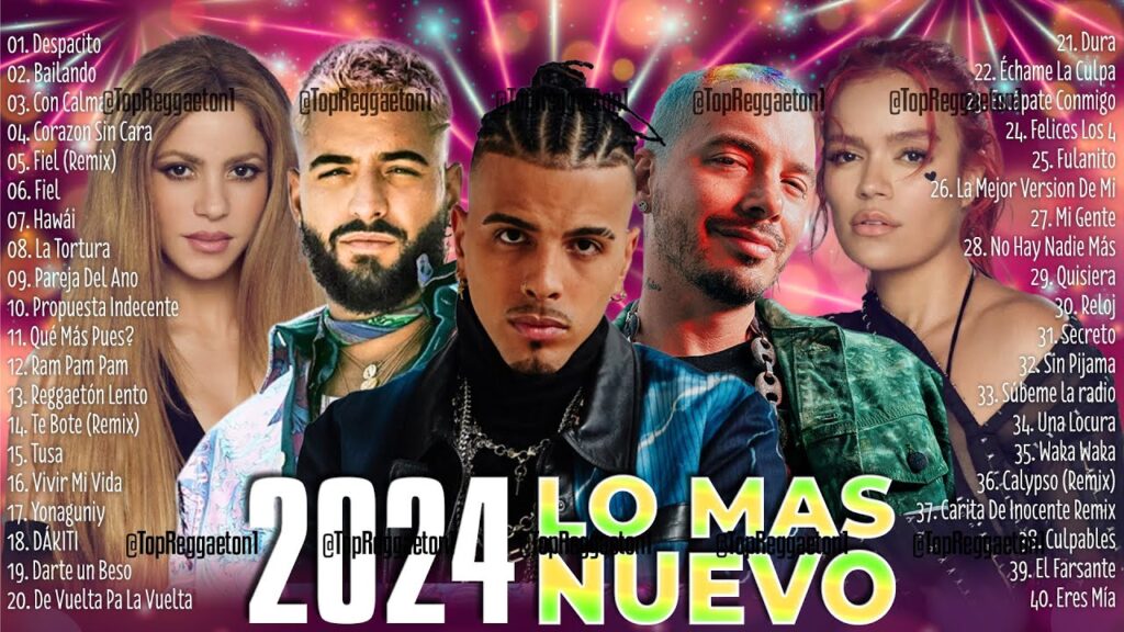 Sebastián Yatra, Manuel Turizo, Maluma, KAROL G, Shakira, Luis Fonsi, Enrique Iglesias, J Balvin,..