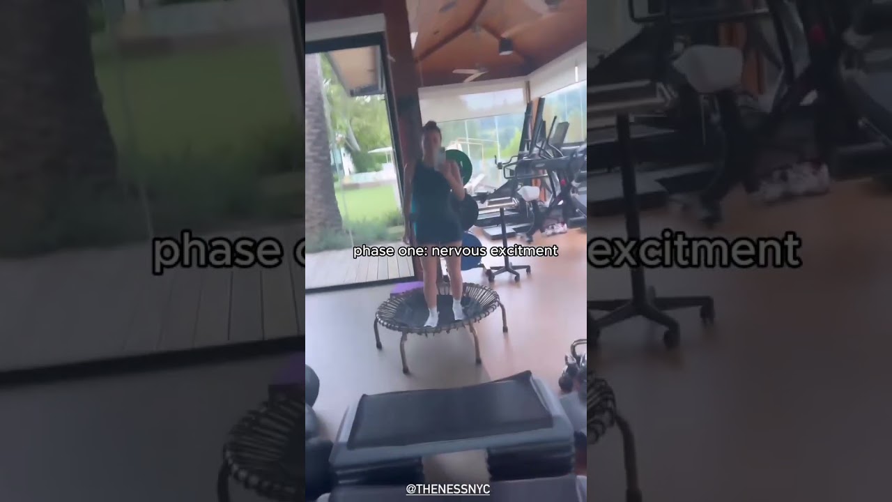 the three emotional phases of a ness trampoline workout from home as