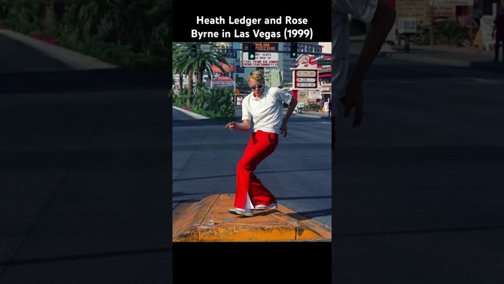 Heath Ledger and Rose Byrne in Las Vegas (1999) #heathledger #lasvegas