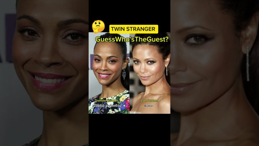 😵TWIN STRANGER: Thandie Newton vs Zoe Saldana #shortsfeed #twinning #celebrity #hollywood