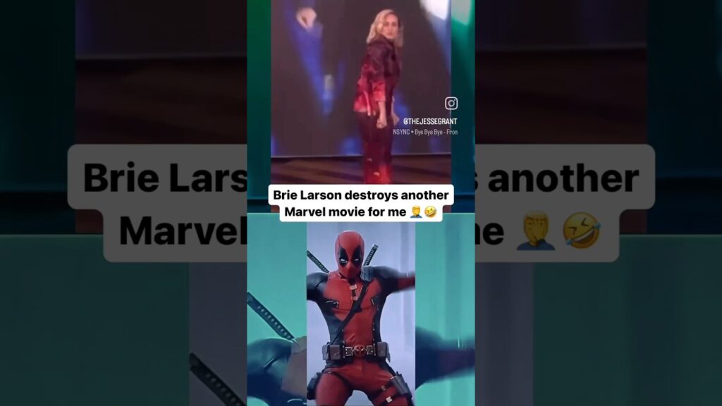 Brie Larson dancing on Deadpool song Bye Bye Bye 🤔 #shorts Brie Larson dancing on Deadpool song Bye Bye Bye 🤔 #shorts