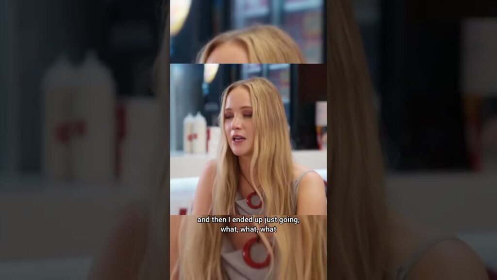 Jennifer Lawrence Shocking Reaction😱🤣 #trending #funny #jenniferlawrence #couplerelationship #shorts