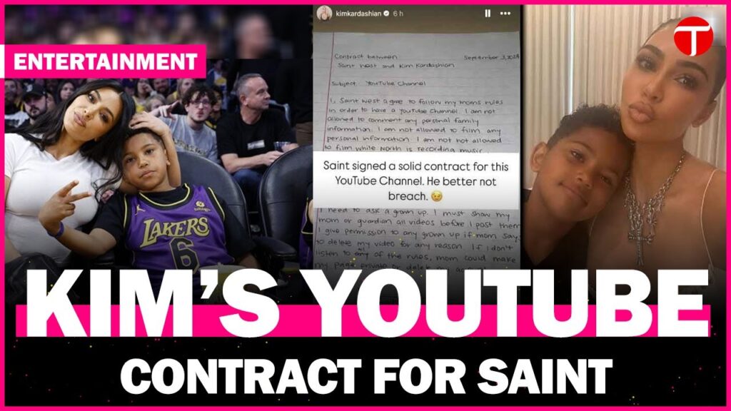 Kim Kardashian makes son Saint sign contract before starting YouTube channel