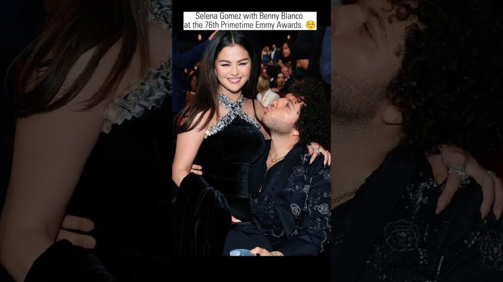 Selena Gomez with Benny Blanco at the EMMYs🥰#selenagomez #shorts #bennyblanco #couple #emmys #fyp