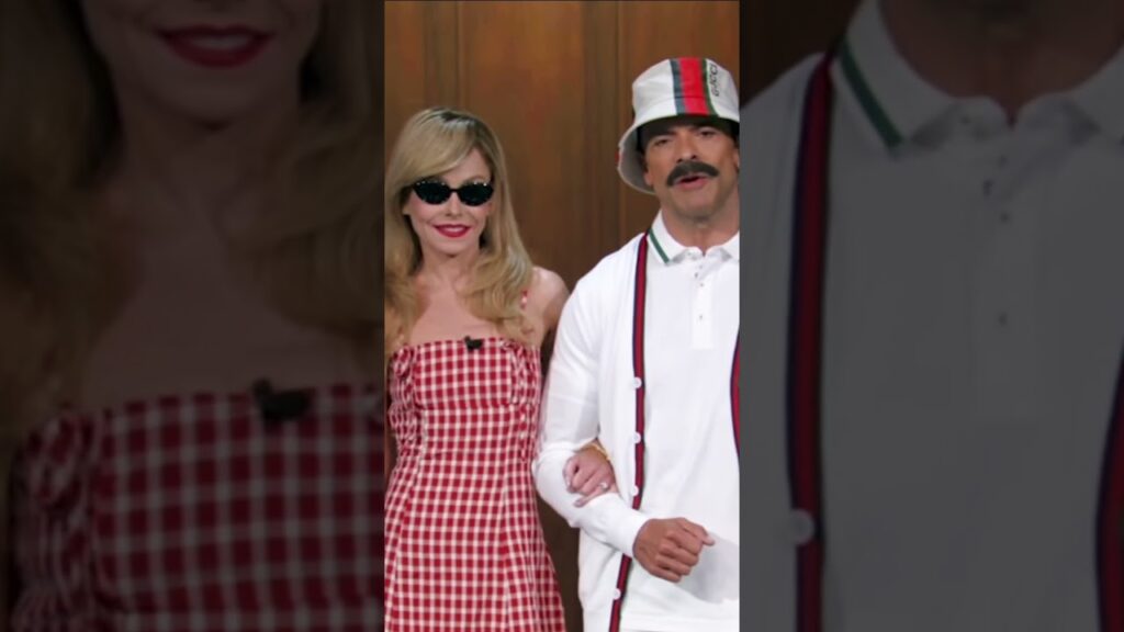Kelly Ripa & Mark Consuelos recreate Taylor Swift & Travis Kelce at US Open for Halloween #shorts