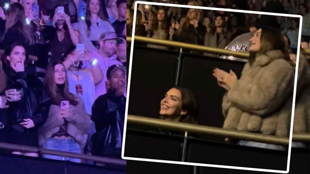 Hailey Bieber and Kendall Jenner at the Sabrina Carpenter's concert at the Kia Forum👯‍♀️