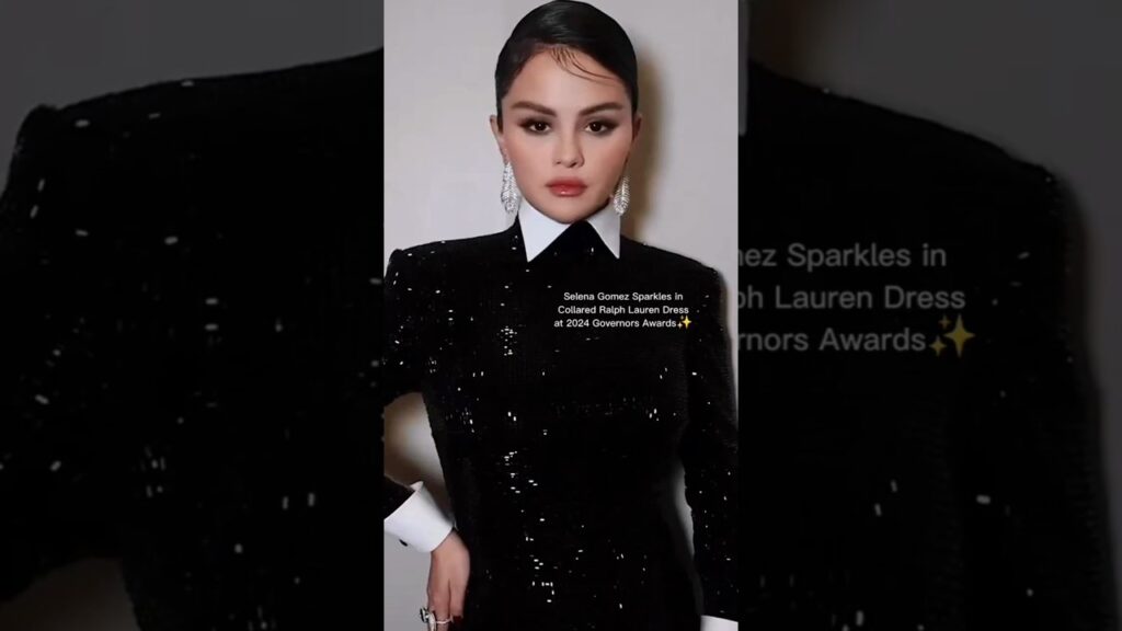 Selena Gomez Sparkles in Ralph Lauren dress🌟#selenagomez #shorts #selenagomeznews #beautiful #fyp