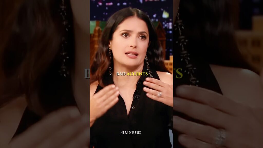 Salma Hayek | We Speak English With Very Bad Accents🤣 #jimmyfallon #shorts  #ytstudio