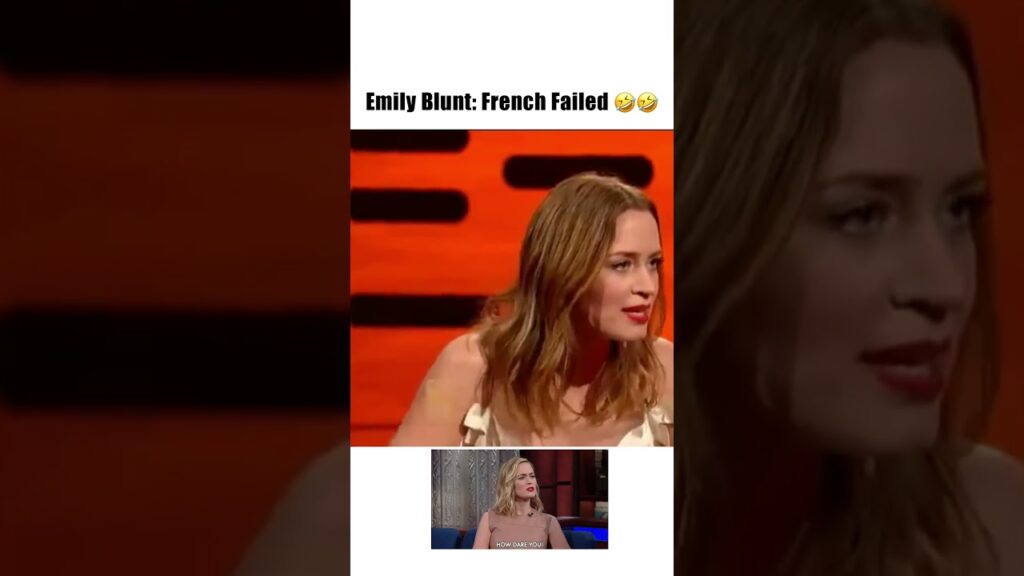 Emily Blunt French Failure 🤣🤣 #comedy #emilyblunt #shorts