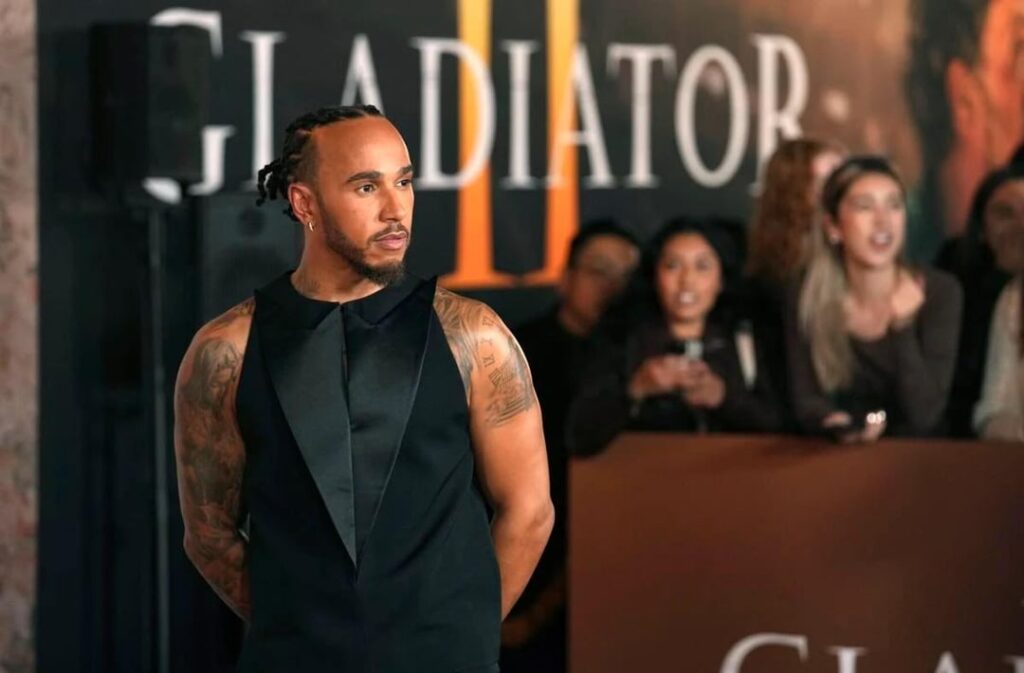 Lewis Hamilton attending the “Gladiator lI” Los Angeles premiere. November 18, 2024 Lewis Hamilton attending the "Gladiator lI" Los Angeles premiere. November 18, 2024