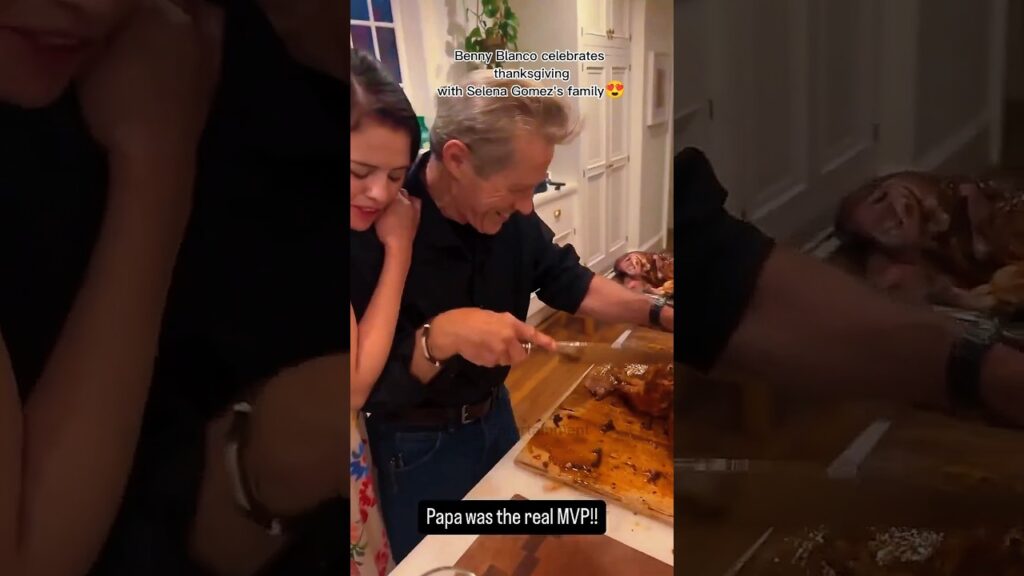 Benny celebrates Thanksgiving with Selena's family🥰#selenagomez #bennyblanco #thankgiving #love #fyp
