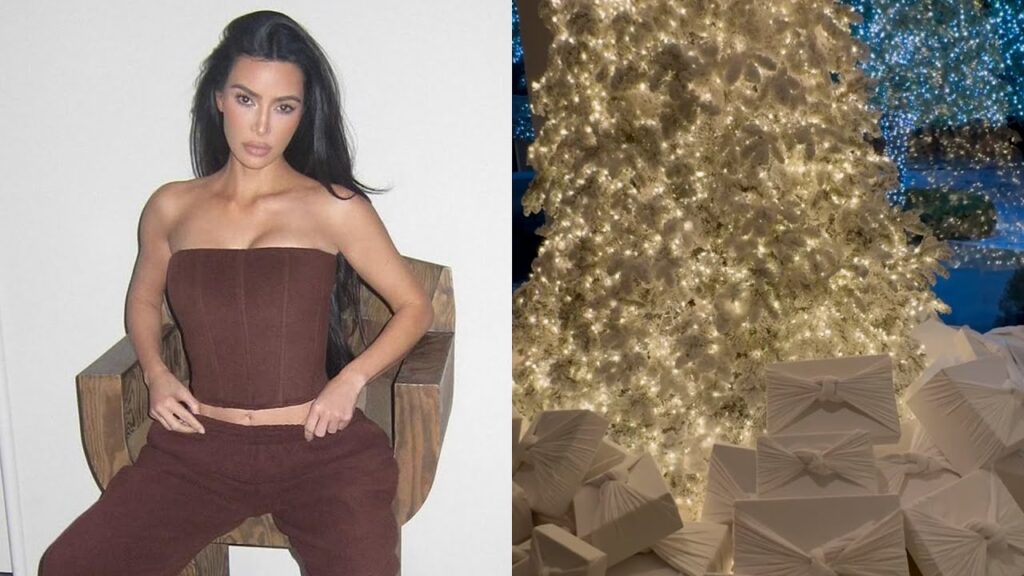 Kim Kardashian Uses SKIMS to Wrap Her Christmas Gifts