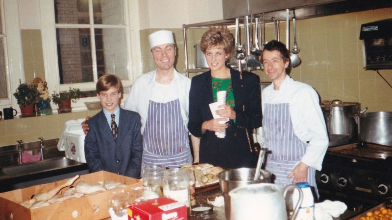 Previously unseen photos of Prince William with his mother Diana visiting homeless charity released