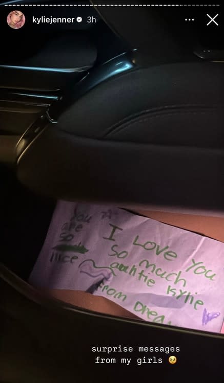 Kylie Jenner Letter From Dream Kardashian 