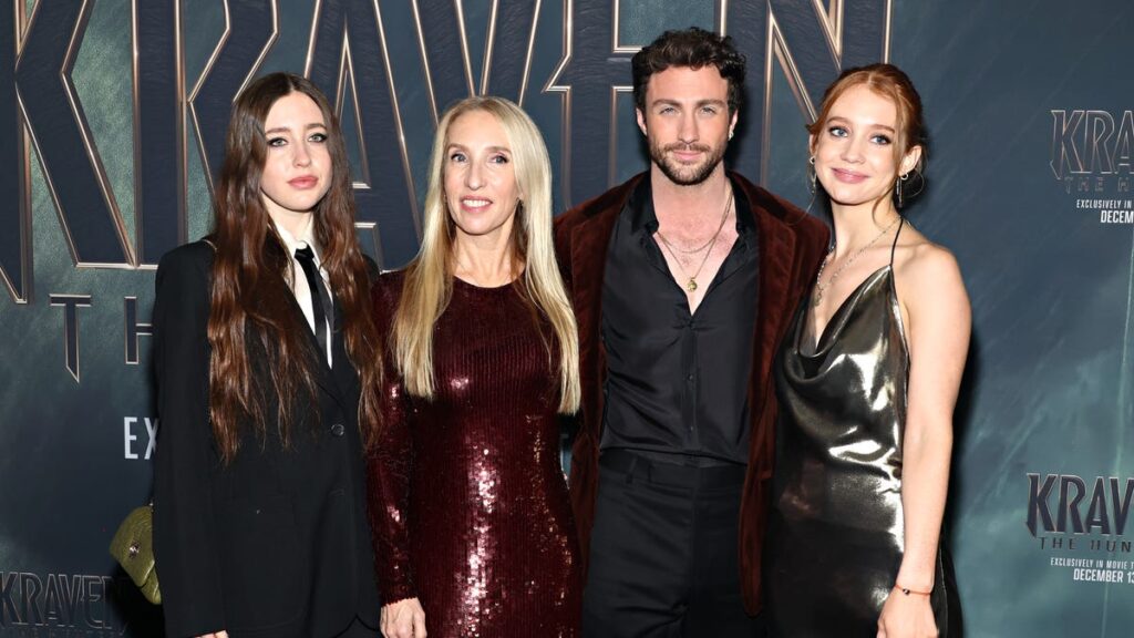 Sam and Aaron Taylor-Johnson step out with daughters in rare outing