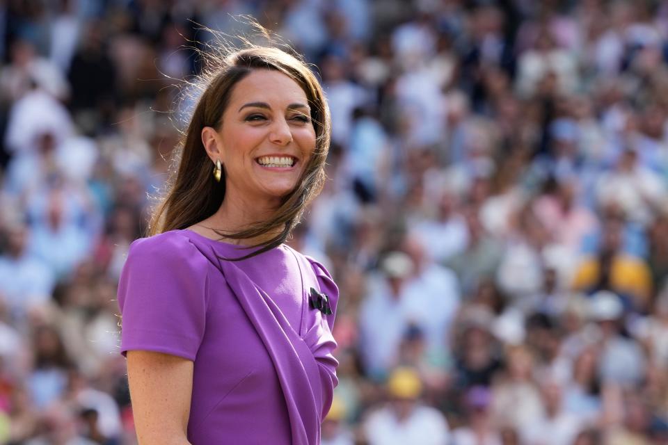 The princess last appeared at the Wimbedon final to present the men’s trophy. (AP)
